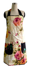 Cream Floral Full Apron