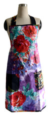 Purple Floral Full Apron
