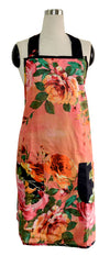 Peach Floral Full Apron