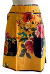 Yellow Floral Half Apron