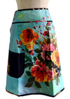 Blue Floral Half Apron