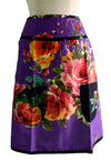 Purple Floral Half Apron