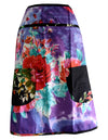 Purple Floral Half Apron