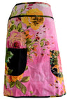 Pink Floral Half Apron