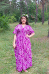 Purple Timeless Style Caftan in Damask Pattern