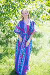 Dark Blue Best of both the worlds Style Caftan in Diamond Aztec Pattern