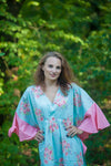 Mint Ballerina Style Caftan in Faded Flowers