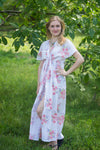 White Beach Days Style Caftan in Faded Flowers