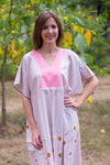 Champagne Flowing River Style Caftan in Falling Daisies Pattern