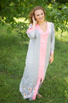 Gray The Glow-within Style Caftan in Falling Daisies Pattern