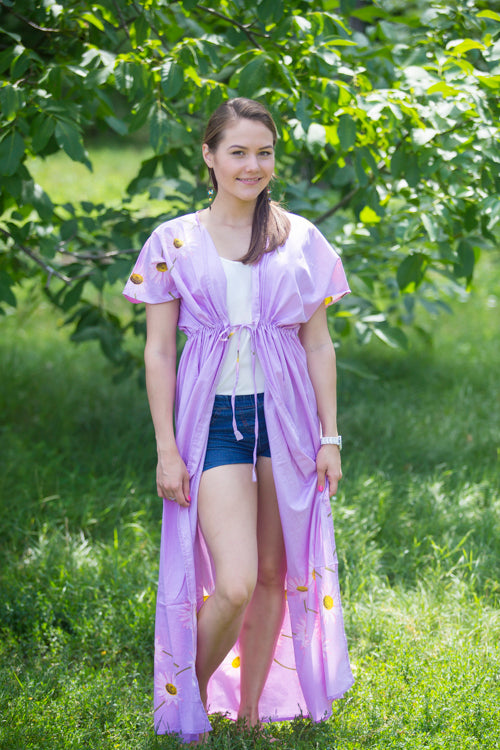 Lilac Beach Days Style Caftan in Falling Daisies