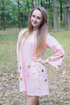 Pink Bella Tunic Style Caftan in Falling Daisies Pattern