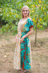 Fawn Cut Out Cute Style Caftan in Falling Leaves Pattern