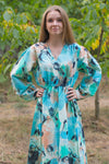 Aqua Shape Me Pretty Style Caftan in Flamingo Watercolor Pattern