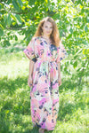 Pink Peach Best of both the worlds Style Caftan in Flamingo Watercolor Pattern