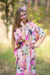 Pink The Drop-Waist Style Caftan in Flamingo Watercolor Pattern