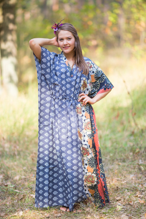 Gray The Drop-Waist Style Caftan in Floral Bordered Pattern
