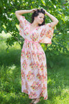 Pink Breezy Bohemian Style Caftan in Floral Posy Pattern