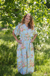 Light Blue Best of both the worlds Style Caftan in Flower Rain Pattern