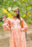 Peach My Peasant Dress Style Caftan in Flower Rain Pattern|Peach My Peasant Dress Style Caftan in Flower Rain Pattern|FlowerRain