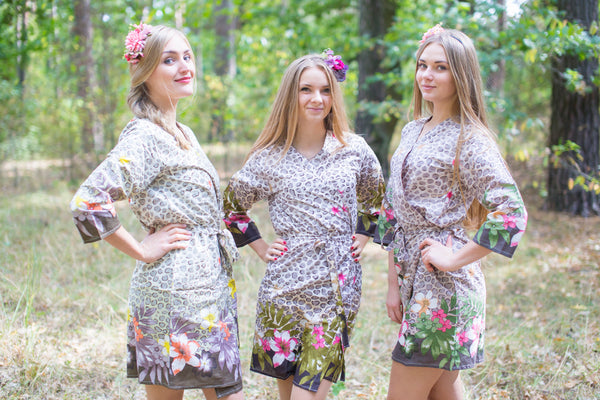 Green I Wanna Fly Style Caftan in Fun Leopard Pattern