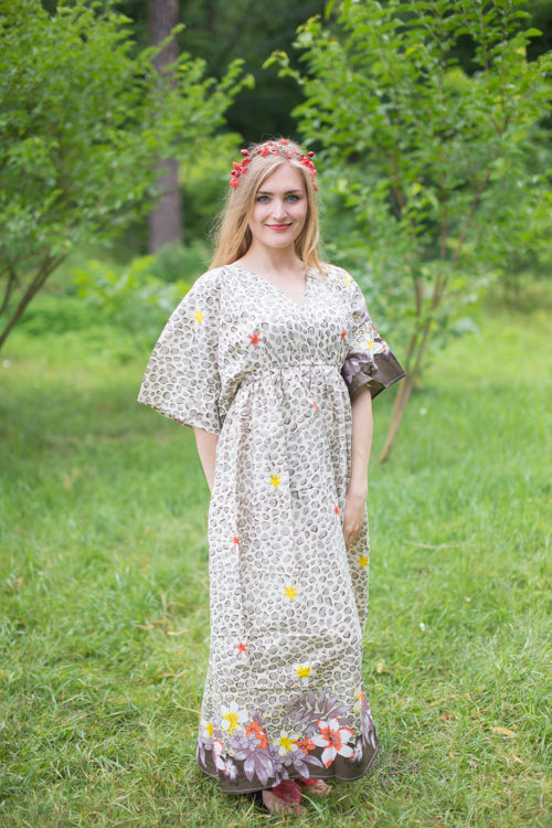 Green I Wanna Fly Style Caftan in Fun Leopard Pattern