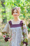 Light Brown Fire Maiden Style Caftan in Fun Leopard Pattern