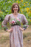 Light Brown Shape Me Pretty Style Caftan in Fun Leopard Pattern