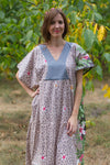 Light Brown Flowing River Style Caftan in Fun Leopard Pattern
