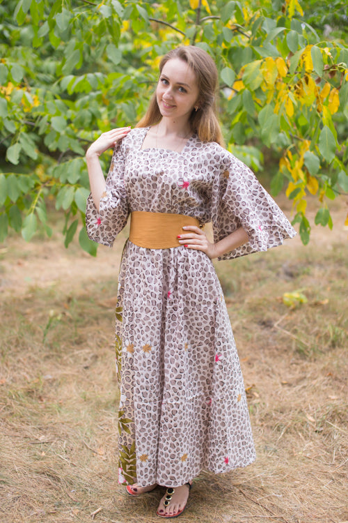 Light Brown Beauty, Belt and Beyond Style Caftan in Fun Leopard