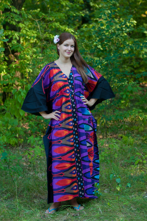 Purple Ballerina Style Caftan in Glowing Flame