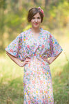Lilac The Drop-Waist Style Caftan in Happy Flowers Pattern