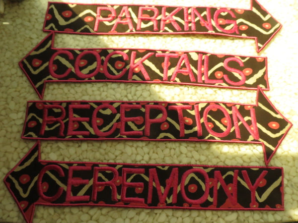 Chevron Wedding Signage