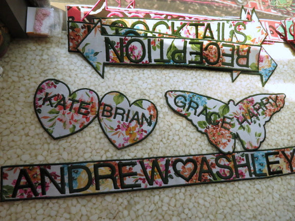 Fabric Wedding Signage
