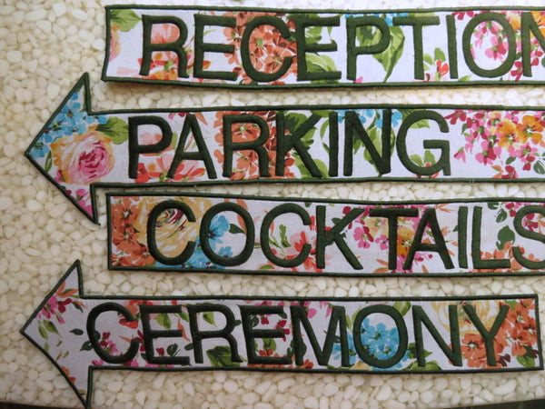 Fabric Wedding Signage