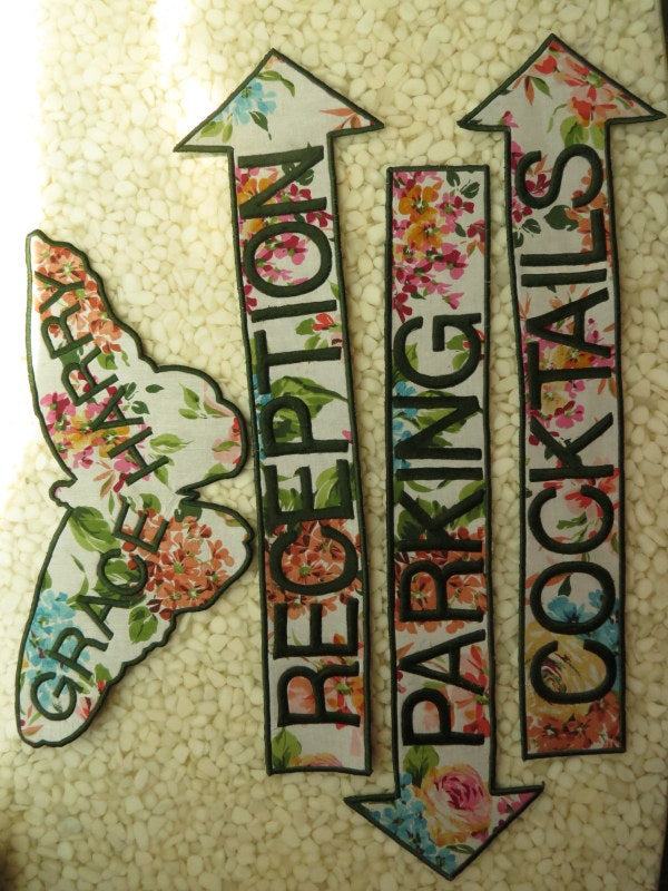 Fabric Wedding Signage