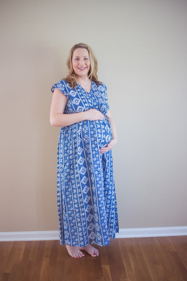 Empire Waist Short Sleeved Maternity Kaftan