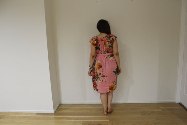 Floral 50s style Maxi Maternity Dress