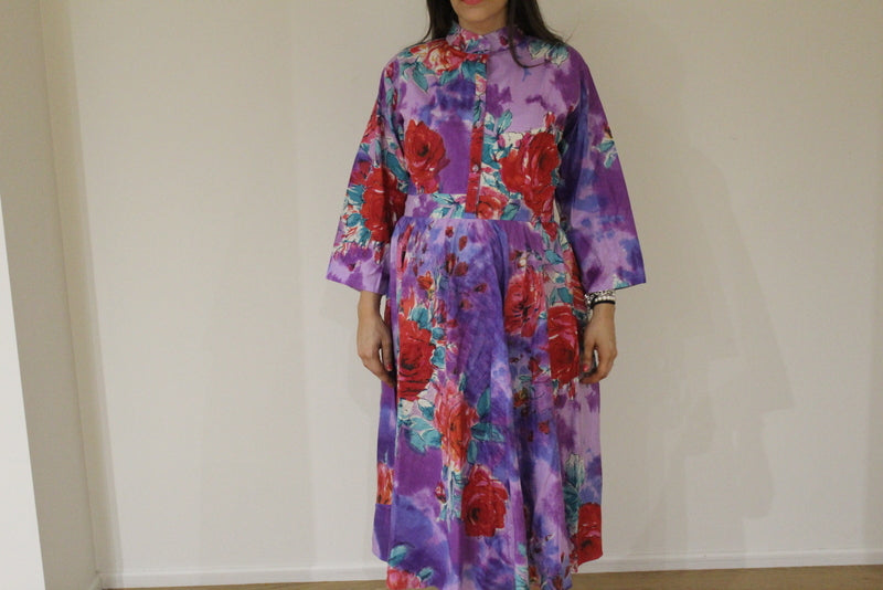 purple flower maternity dress Angel Maternity Daphne Reversible Maternity Baby Shower Dress in Lilac Floral