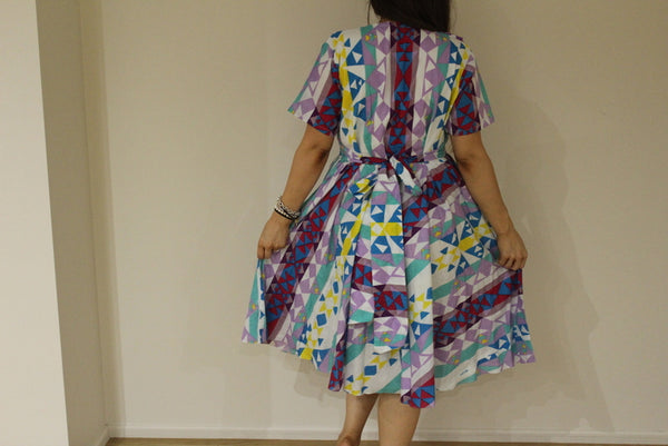 Peter Pan Collared Aztec Maternity Dress