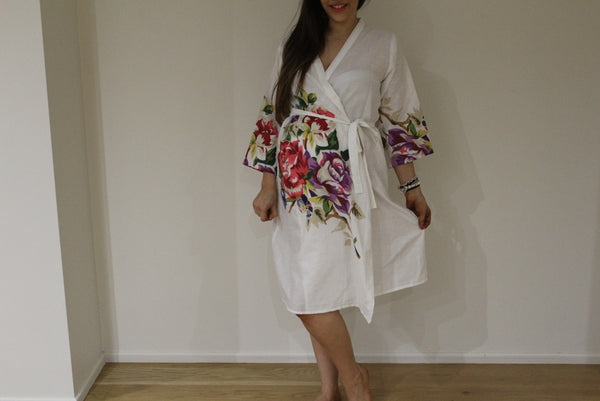Heart Cutout Robe Back Buttoned Maternity Hospital Gown