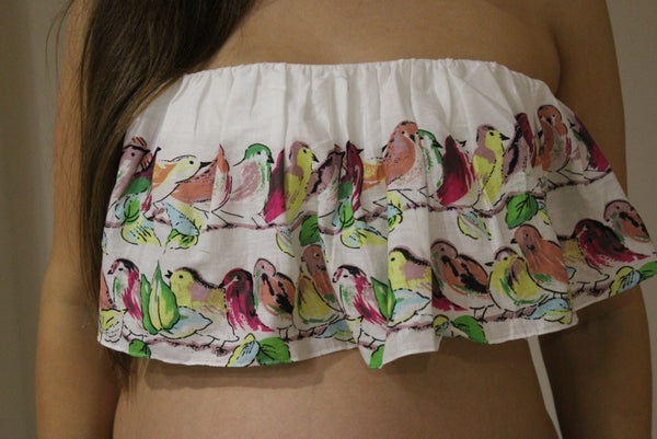 Bird Maternity Bandeau top | Crop Top, pregnancy clothing photo props maternity shoots baby shower gift Beachwear Stretch yoga top, tube top|IMG_8606|BIRDS FINAL
