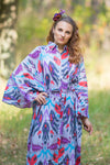 Gray Oriental Delight Style Caftan in Ikat Aztec Pattern