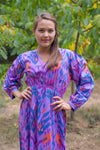 Lilac Shape Me Pretty Style Caftan in Ikat Aztec Pattern