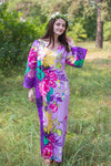 Lilac The Unwind Style Caftan in Jungle of Flowers Pattern