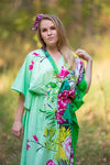 Mint The Drop-Waist Style Caftan in Jungle of Flowers Pattern