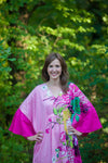 Pink Ballerina Style Caftan in Jungle of Flowers