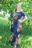 Navy Blue Divinely Simple Style Caftan in Large Floral Blossom Pattern|Navy Blue Divinely Simple Style Caftan in Large Floral Blossom Pattern|Large Floral Blossom