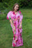 Pink Unfurl Style Caftan in Large Fuchsia Floral Blossom Pattern|Pink Unfurl Style Caftan in Large Fuchsia Floral Blossom Pattern|Large Fuchsia Floral Blossom|Little Chirpies