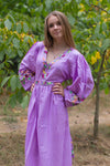 Lilac My Peasant Dress Style Caftan in Little Chirpies Pattern
